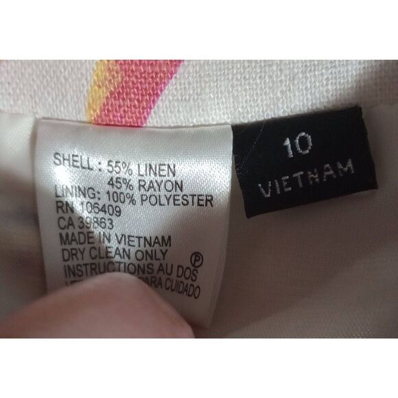 Isabella Demarco‎ Skirt Ladies 10 Floral Straight Linen Blend - Picture 6 of 7